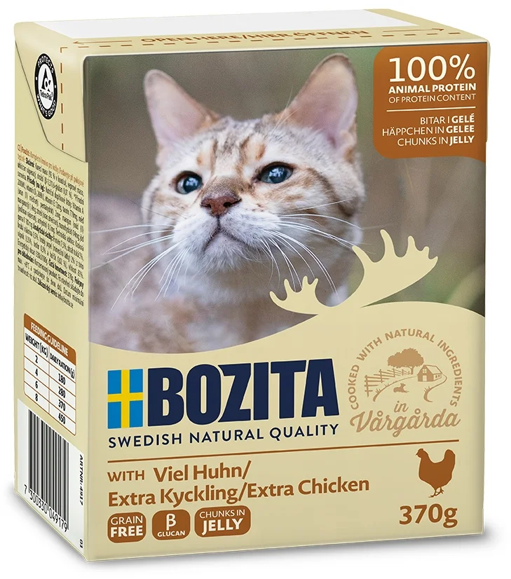 Bozita Kocúr v želé s kuracím mäsom, tetrapak 370 g