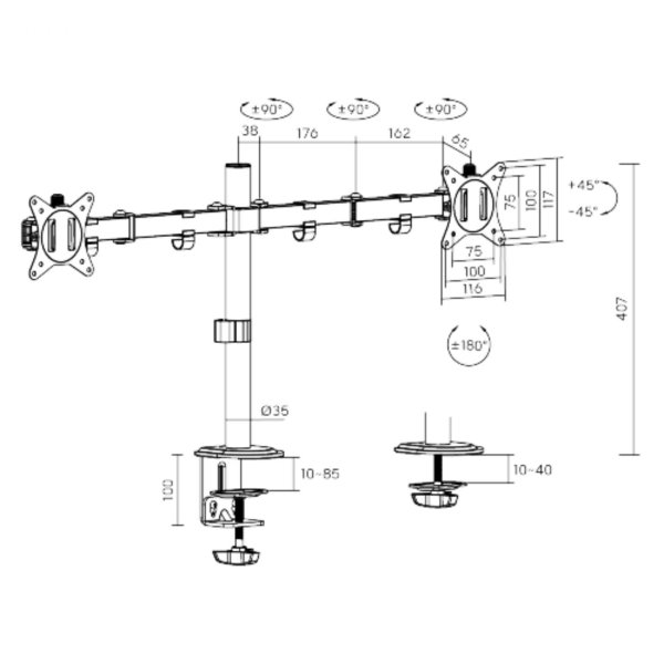 Brateck Držák monitoru LDT66-C024