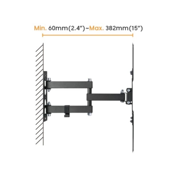 Brateck Výsuvný držiak LPA68-443 pre TV 23"-55" 30kg nastaviteľný držiak na stenu