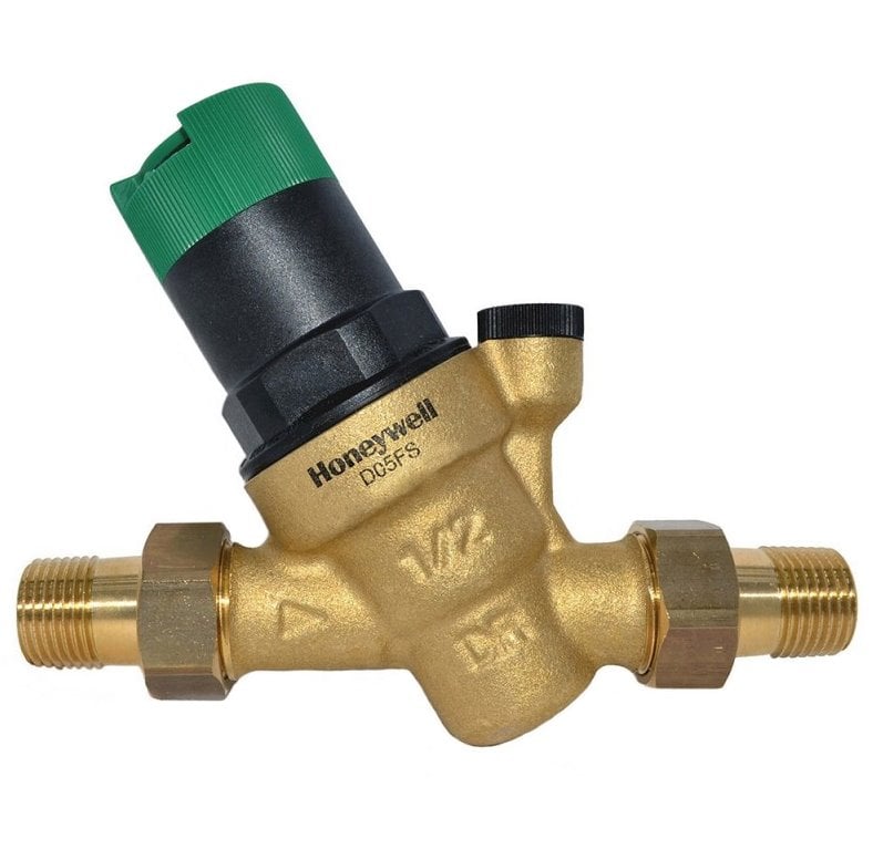 Braukman (Honeywell Home) redukční ventil se šroubením D05FS-1/2A, voda do 40°C, PN25, výstupní tlak 1,5 - 6 bar, DN15