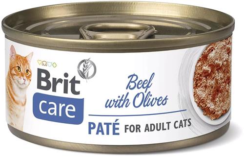 Brit Care Cat Beef Paté with Olives 70g konzervy pro kočky