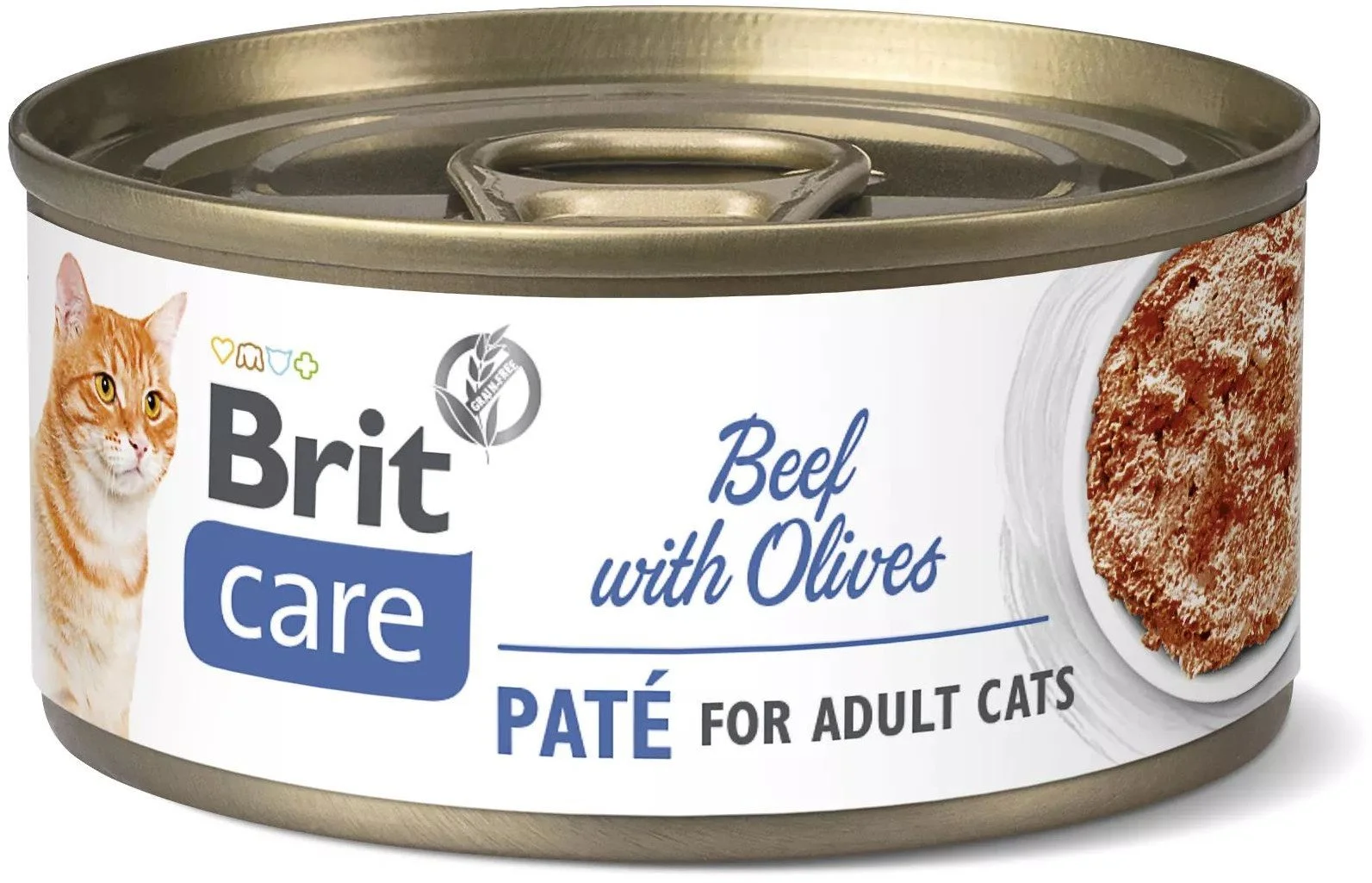 Brit Care Cat Beef Paté with Olives 70g konzervy pro kočky