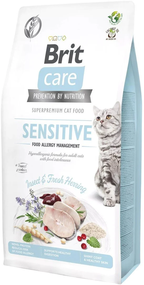 Brit Care Cat Grain-Free Insect. Food Allergy Management, 7kg granule pro kočky
