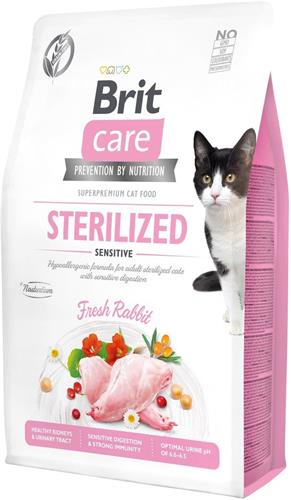 Brit Care Cat Grain-Free Sterilized Sensitive, 2kg granule pro kočky