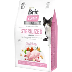Brit Care Cat Grain-Free Sterilizované granule pre mačky Sensitive, 2 kg