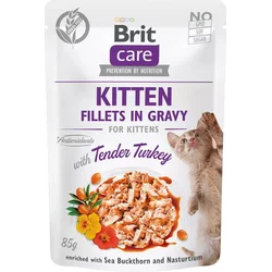 Brit Care Cat Kitten Fillets in Gravy with Tender Turkey 85g kapsičky pro koťata