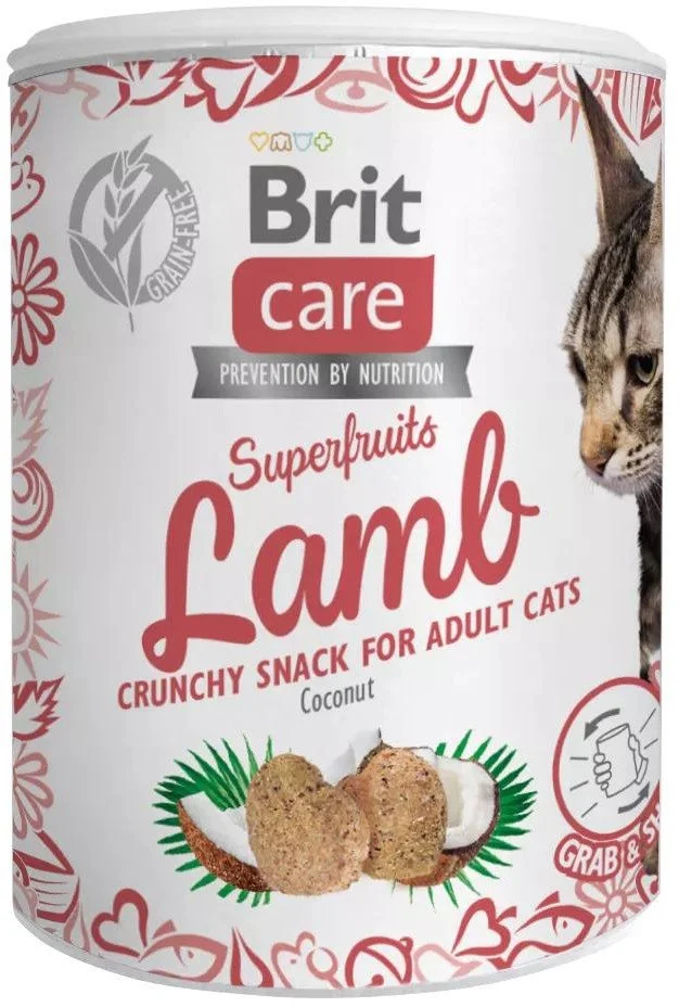 Brit Care Cat Snack Superfruits Lamb 100g pochúťky pre mačky