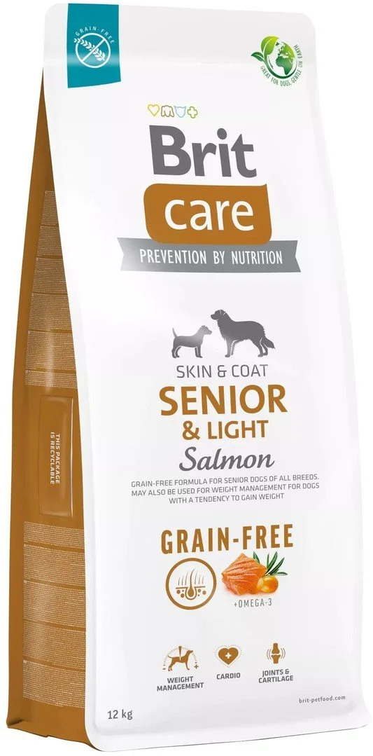 Brit Care Dog Grain-free Senior & Light, 12 kg granúl pre psy