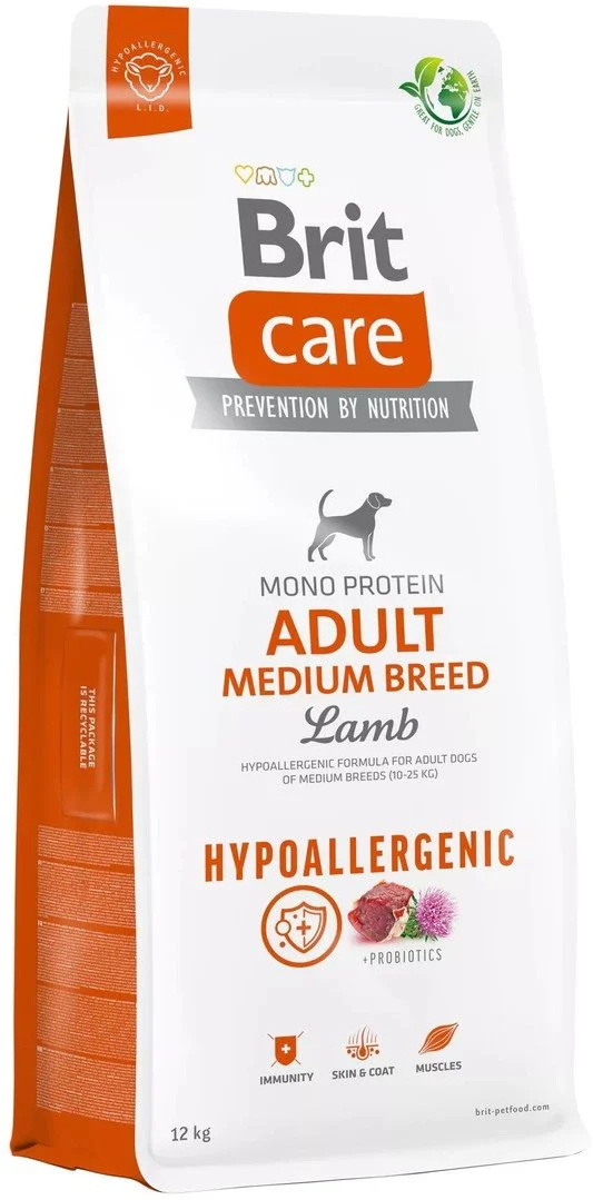 Brit Care Dog Hypoallergenic Adult Medium Breed, 12 kg granúl pre psy