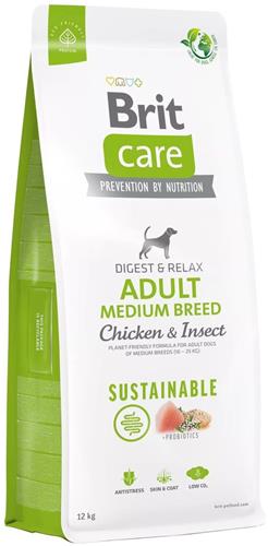 Brit Care Dog Sustainable Adult Medium Breed, 12 kg granúl pre psy