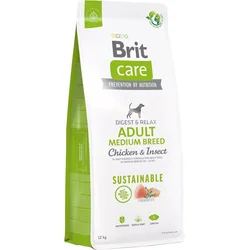 Brit Care Dog Sustainable Adult Medium Breed, 12 kg granúl pre psy