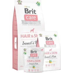 BRIT Care Hair & Skin Insect & Fish, granule pro psy, 12kg