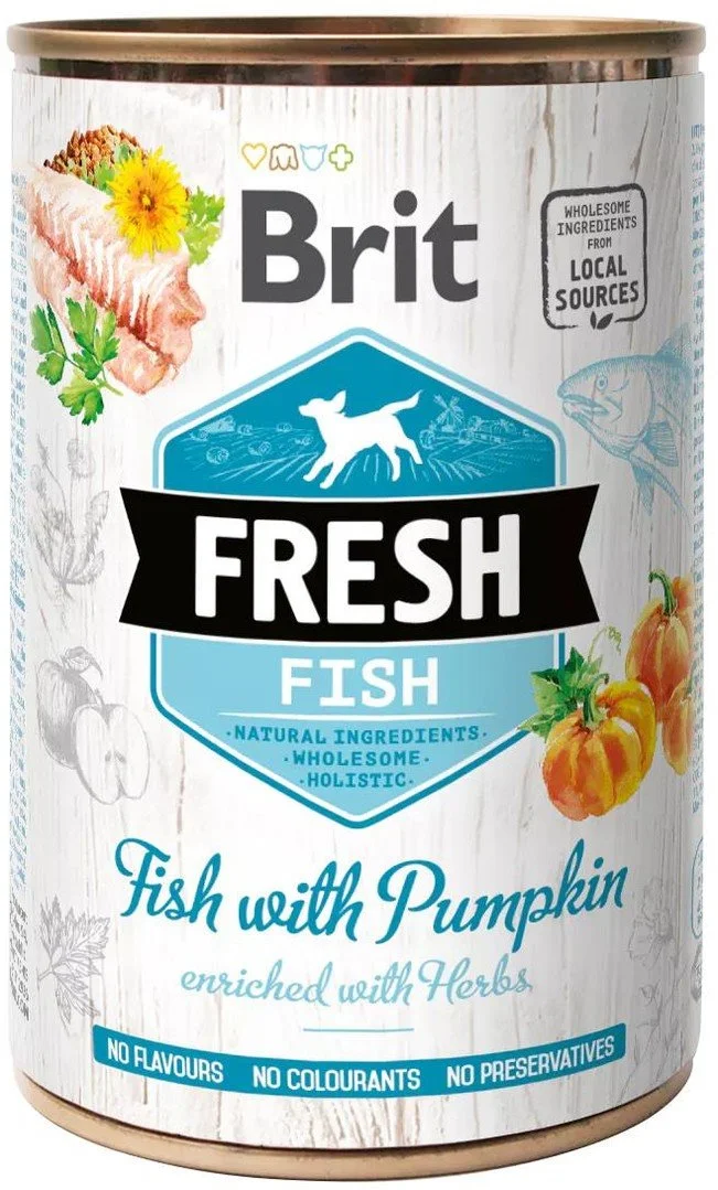Brit Fresh Fish s tekvicou 400g konzerva pre psy