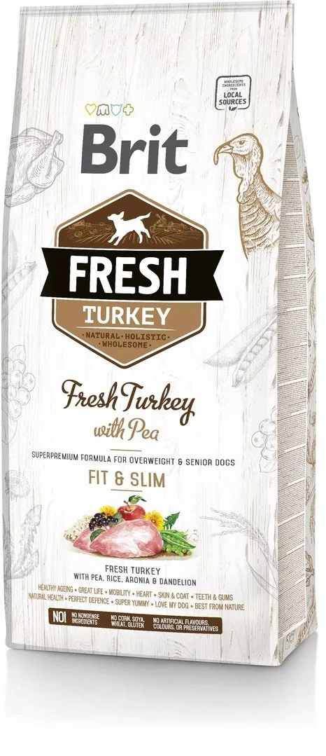 Brit Fresh Turkey with Pea Light Fit & Slim 12kg granule pro psy