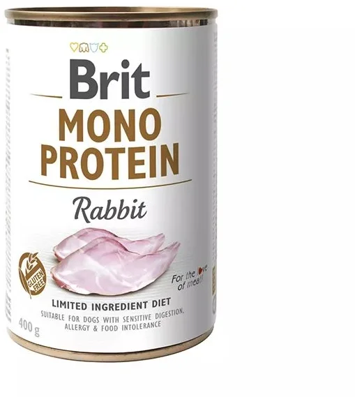 BRIT Mono Protein Rabbit, konzerva pro psy, 400g