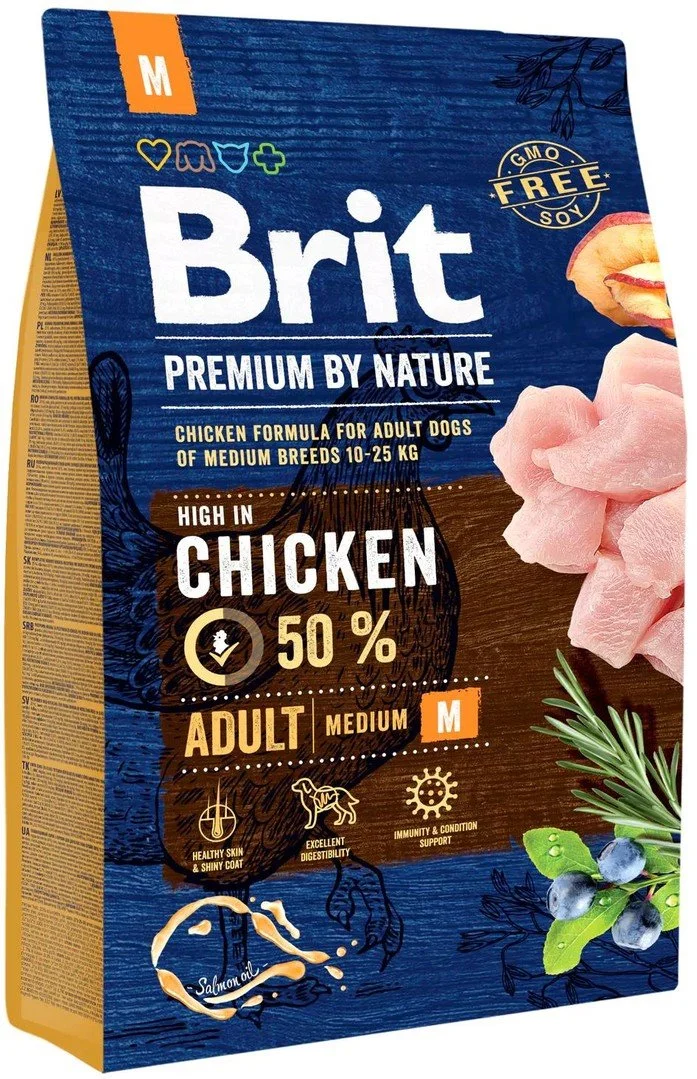 Brit Premium by Nature Adult M 3kg granule pre psy