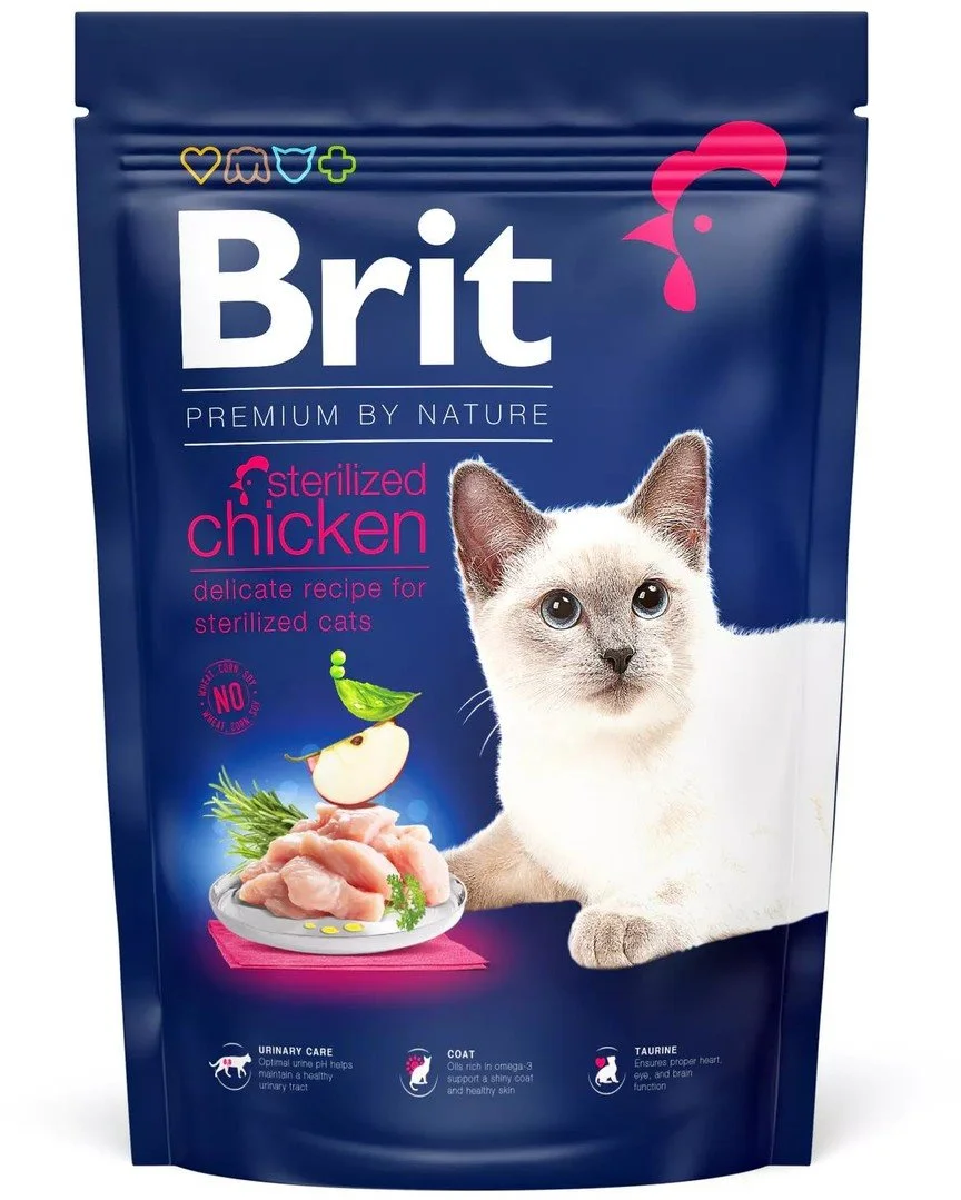 Brit Premium by Nature Cat. Sterilizované kuracie mäso, 1,5 kg granúl pre mačky