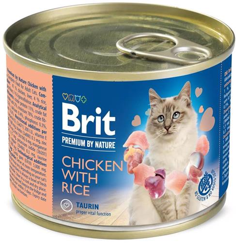 Brit Premium by Nature Chicken with Rice 200g konzervy pro kočky