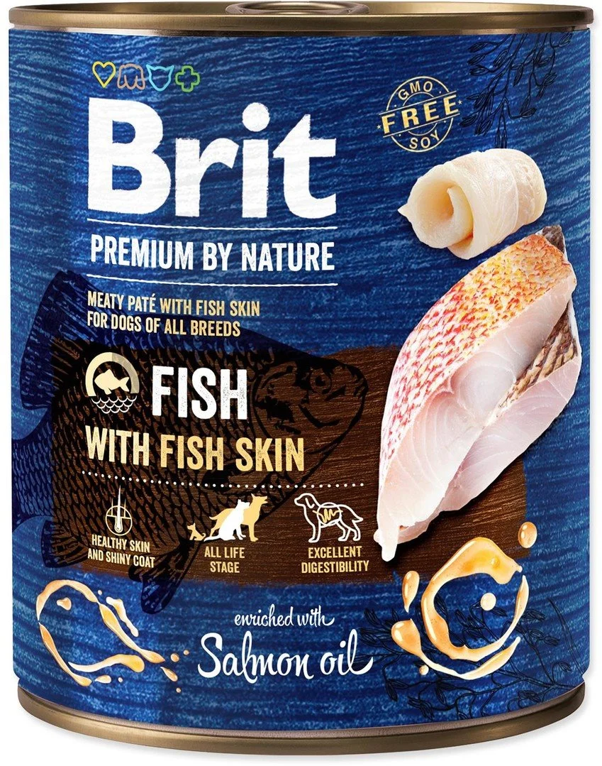 Brit Premium by Nature Fish s rybou kožou 800g konzerva pre psy