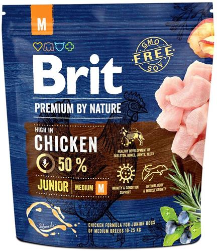 Brit Premium by Nature Junior M 1kg granule pro štěňata