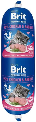 Brit Premium by Nature Sausage CAT Chicken & Rabbit 180g salámy pro kočky