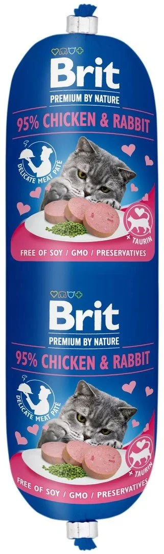 Brit Premium by Nature Sausage CAT Chicken & Rabbit 180g salámy pro kočky