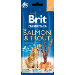 Brit Premium by Nature tyčinky pre mačky s lososom a pstruhom (3 tyčinky)