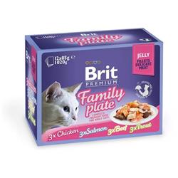 Brit Premium Cat Delicate Fillets in Jelly Family Plate 1020g (12x85g) kapsičky pro kočky