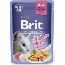 Brit Premium Cat Delicate Fillets in Jelly with Chicken 85g kapsičky pro kočky