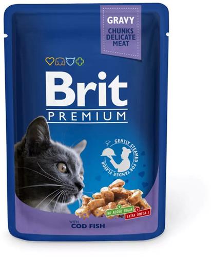 Brit Premium Cat kapsičky s treskou 100g kapsičky pre mačky