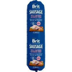 Brit Sausage Chicken & White Fish 800g salámy pro psy