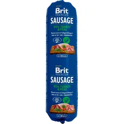 Brit Sausage Turkey & Pea 800g salámy pro psy