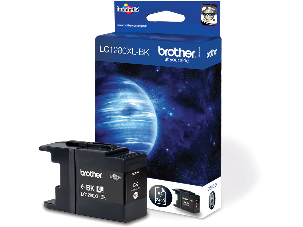 Brother atrament LC-1280XLBK, black (2400 strán) - originálne LC1280XLBK