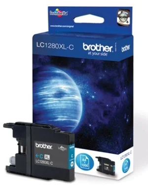 Brother atrament LC-1280XLC, cyan (1200 strán) - originálne LC1280XLC
