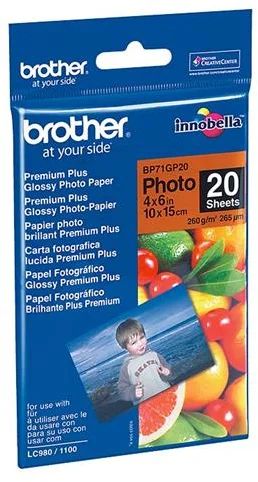 Brother BP71GP20 fotografický papier 10x15cm lesklý, 20 listov, 260g