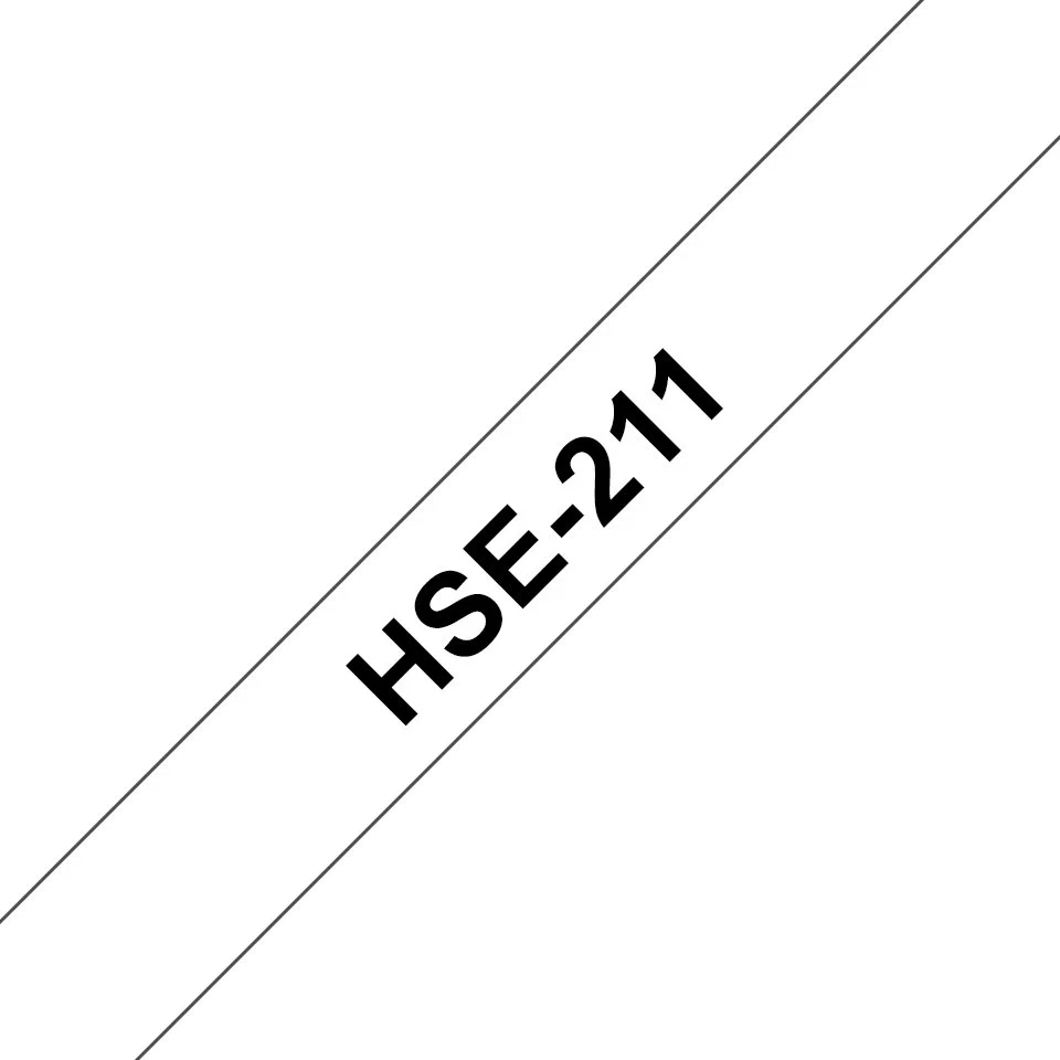 Brother HSe-211, bužírka biela / čierna (5,8 mm) HSE211