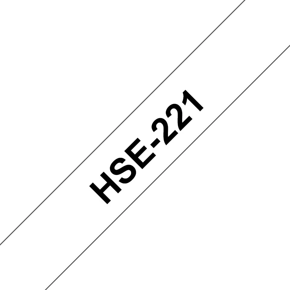Brother HSe-221, bužírka biela / čierna (9 mm) HSE221