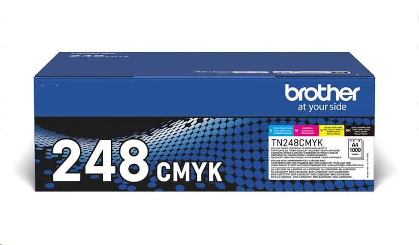 Brother toner TN-248VAL černý + 3 barvy (1000 stran) - originální