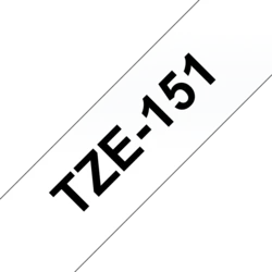 Brother TZ-151, priesvitná / čierna 1 ks (24mm, lamin.) TZe151