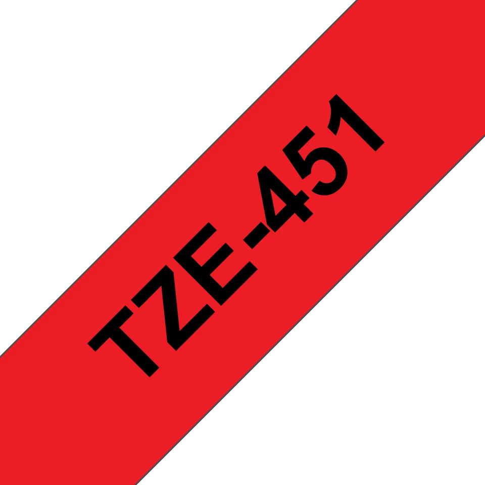 Brother TZ-451, červená/ čierna 1ks (24mm, lamin.) TZe451