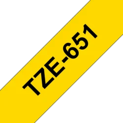 Brother TZ-651, žltá / čierna 1 ks (24mm, laminovaná) TZe651