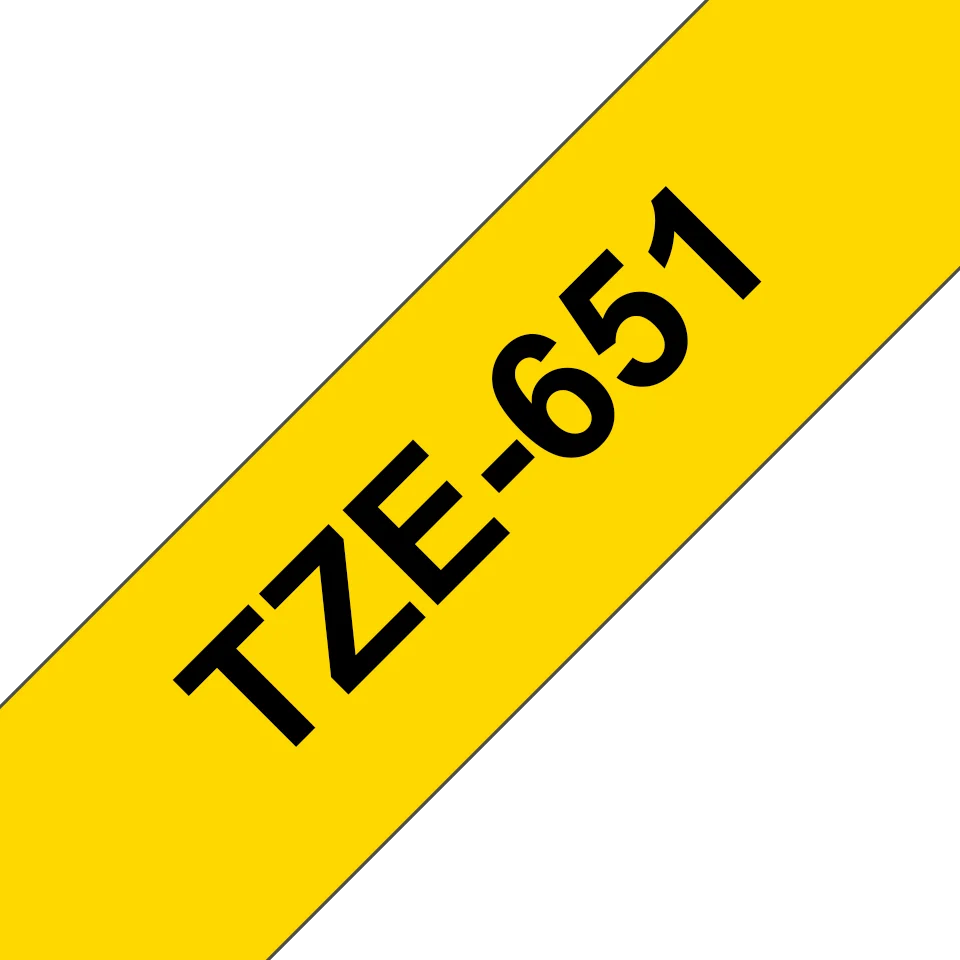 Brother TZ-651, žlutá / černá 1 ks (24mm, laminovaná)