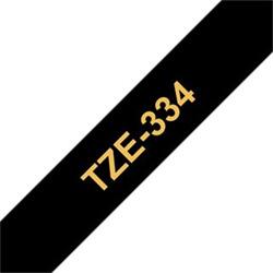 Brother TZe-334, čierna / zlatá, laminovaná, šírka 12mm, dĺžka 8m TZE334