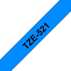 Brother TZe-521, modrá / čierna (9 mm, laminovaná)