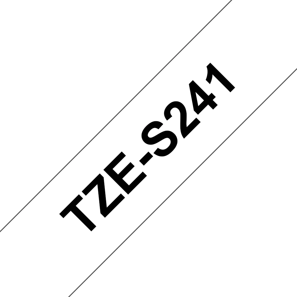 Brother TZE-S241, biela / čierna (18mm, laminovaná) TZeS241