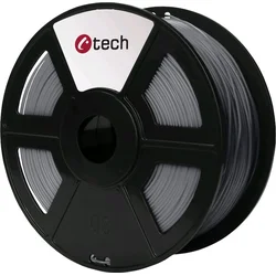 C-TECH filament PETG 1.75mm 1kg, stříbrná 3DF-PETG1.75-S