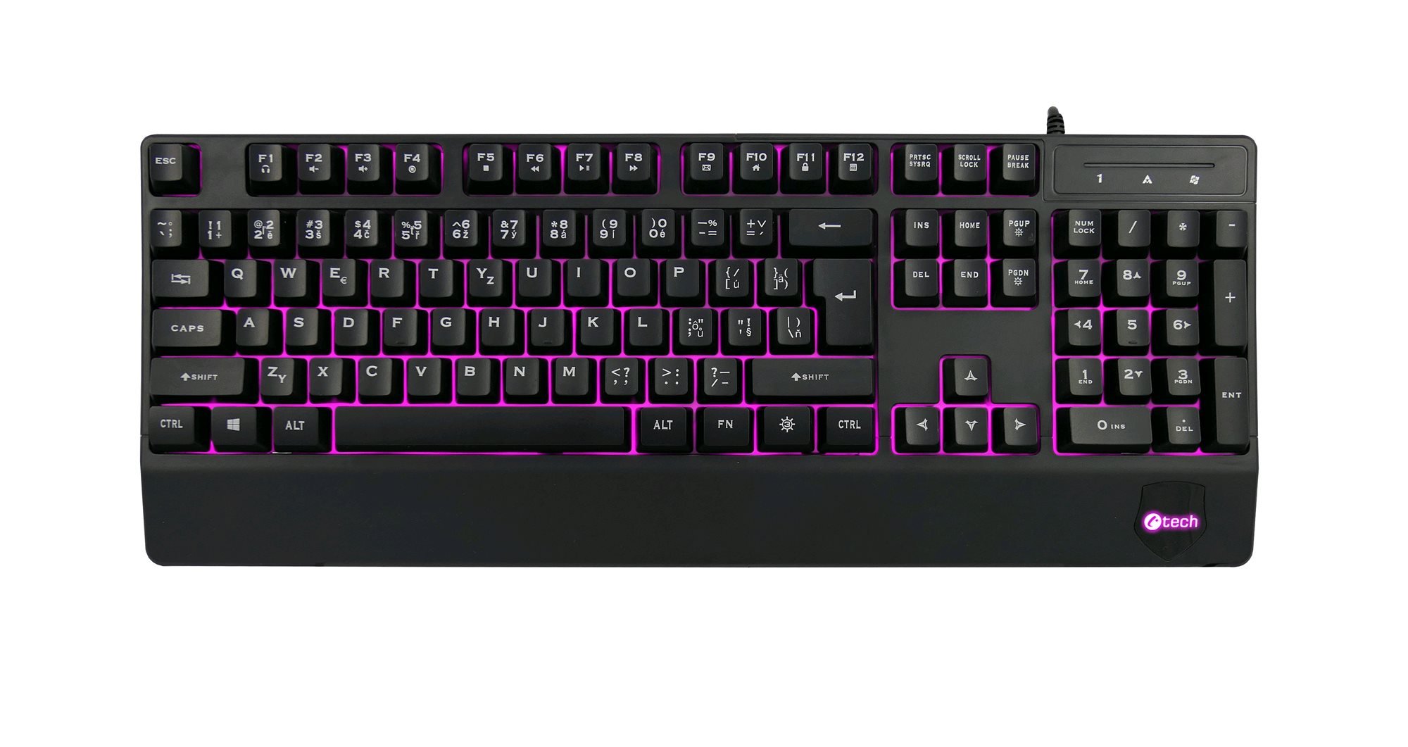 C-TECH KB-104BK, čierna