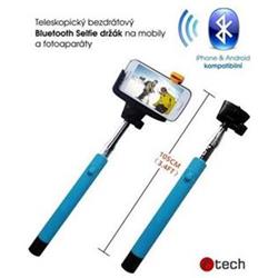 C-TECH MP107 modrý, Bluetooth selfie držák