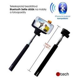 C-TECH MP107B černý, Bluetooth selfie držák