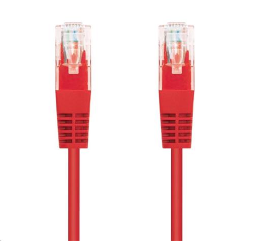 C-TECH patchcord Cat5e, UTP, červený, 0,5 m